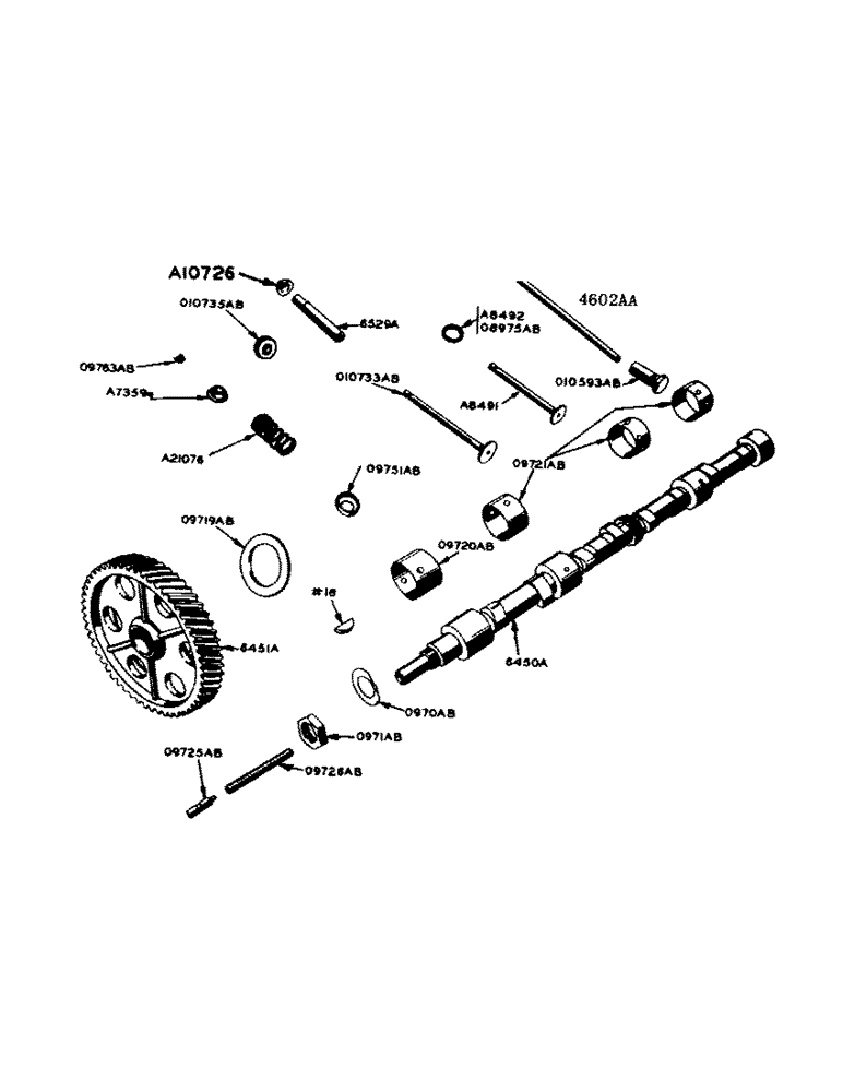 Схема запчастей Case IH 800 - (141) - VALVES FOR GASOLINE ENGINE (10) - ENGINE