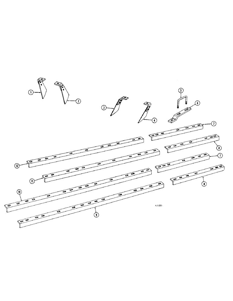 Схема запчастей Case IH B-SERIES - (82) - HEAVY DUTY DISK SCRAPERS, FRONT AND REAR, 9-5/16 INCH SPACING, WB189, WB219 