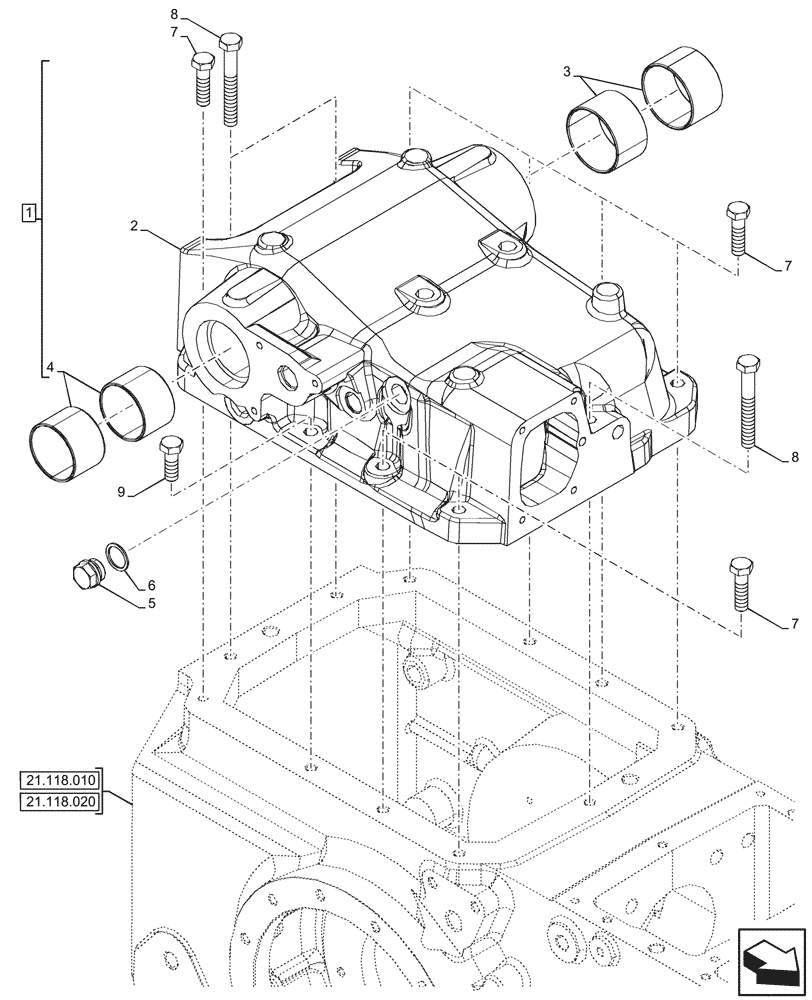 Схема запчастей Case IH JX95HC PLUS - (37.110.080) - STD + VAR - 334957, 390831 - HYDRAULIC LIFT, REAR, CASING, COVER (37) - HITCHES, DRAWBARS & IMPLEMENT COUPLINGS