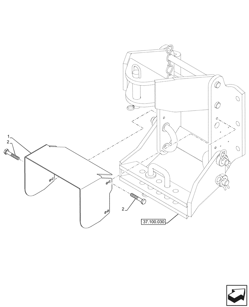 Схема запчастей Case IH JX95HC PLUS - (31.110.060) - VAR - 334421 - PTO SHAFT, COVER (31) - IMPLEMENT POWER TAKE OFF