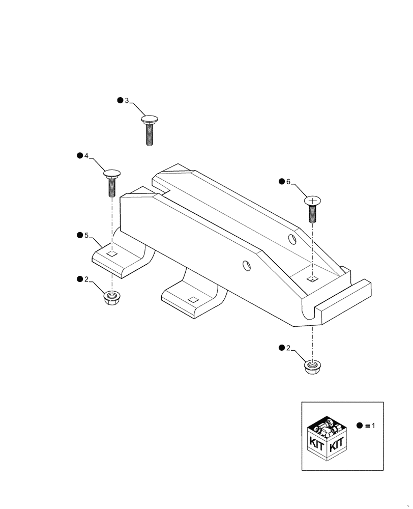 Схема запчастей Case IH 1054 - (09-57) - KIT RH STALK ROLL SUPPORT (18) - MISCELLANEOUS