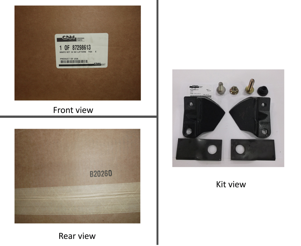 Схема запчастей Case IH RD162 - (88.088.07) - KIT KNIFE W/14 LIFTERS (88) - ACCESSORIES