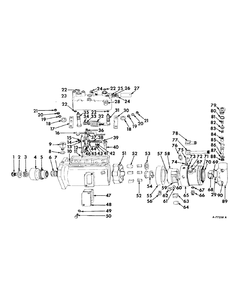 Схема запчастей Case IH 424 - (038) - FUEL SYSTEM, D.P.A. FUEL INJECTION PUMP, DIESEL ENGINE TRACTORS (02) - FUEL SYSTEM