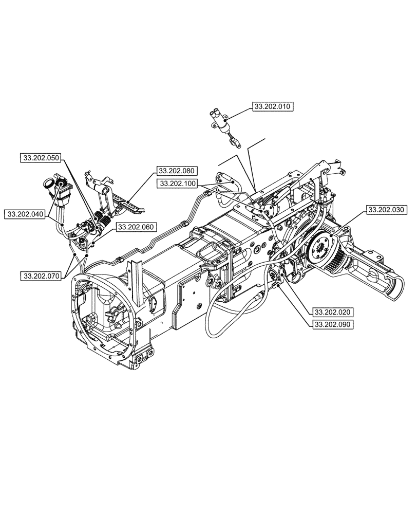 Схема запчастей Case IH JX95HC PLUS - (00.000.33) - PICTORIAL INDEX - BRAKES & CONTROLS (00) - GENERAL & PICTORIAL INDEX