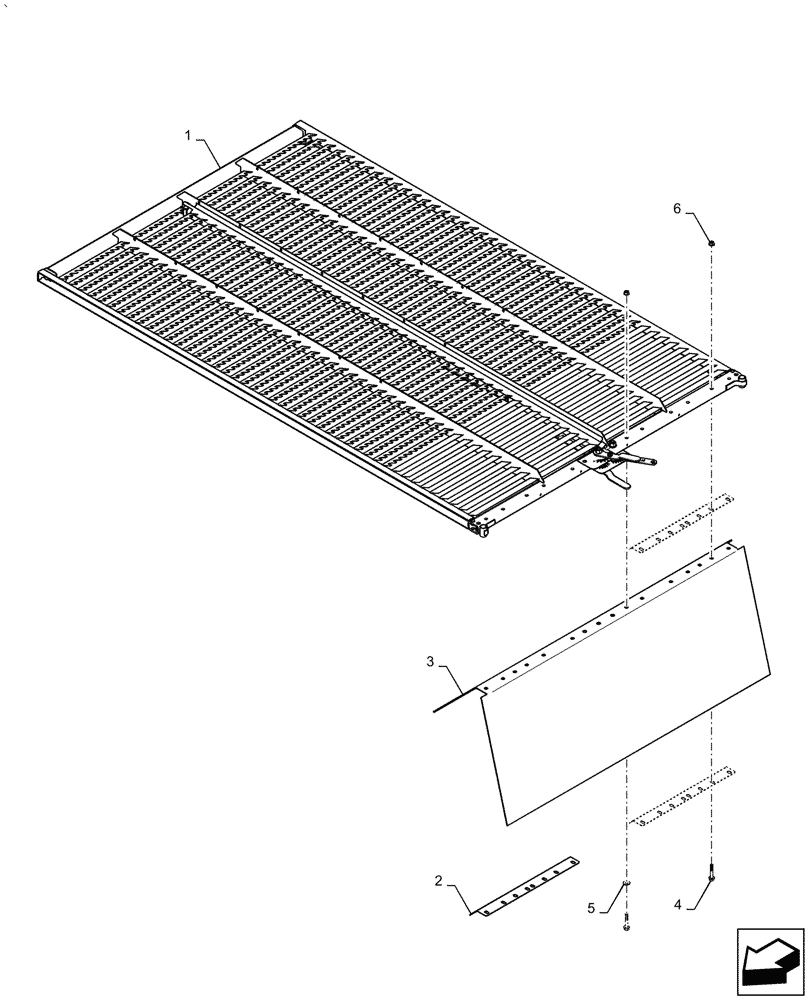 Схема запчастей Case IH AF4088 - (74.114.AZ[04]) - UPPER SIEVE, 1 5/8" CLOSZ (74) - CLEANING