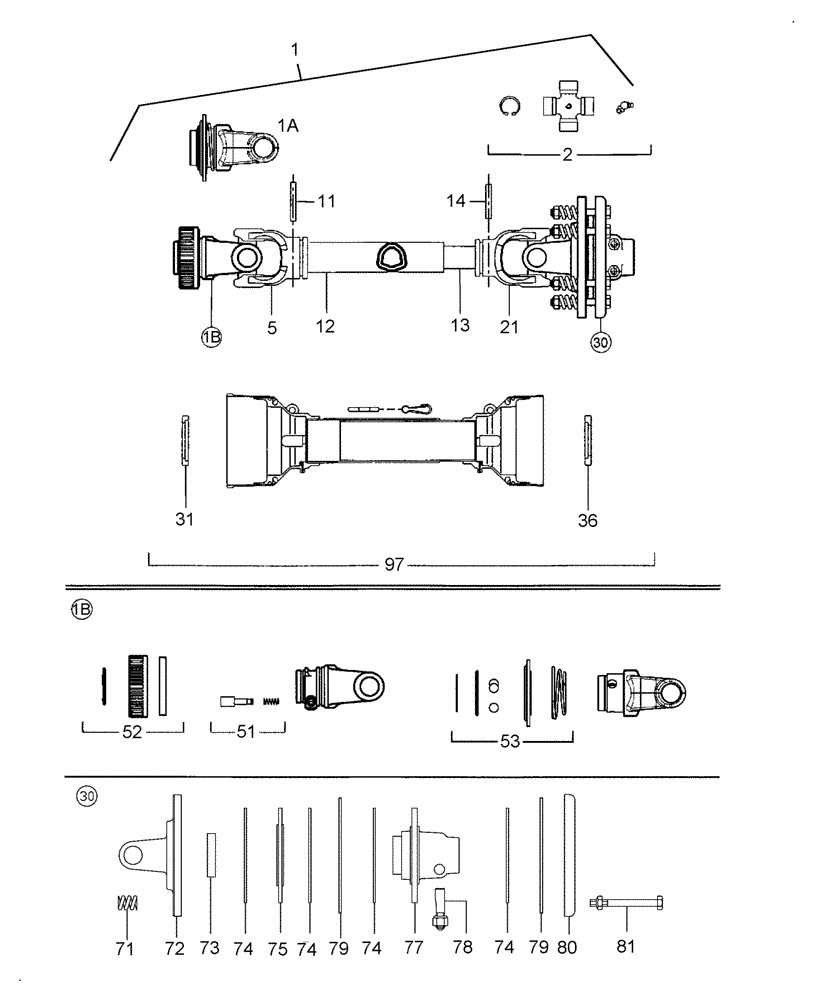 Схема запчастей Case IH 717721426 - (031) - DRIVELINE 