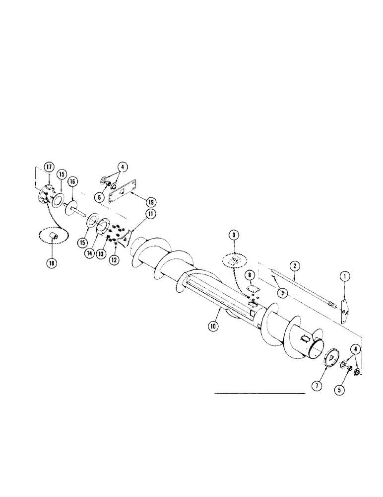 Схема запчастей Case IH 1255 - (112) - AUGER (58) - ATTACHMENTS/HEADERS