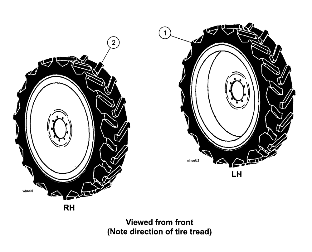 Схема запчастей Case IH SPX3200B - (082) - TIRE GROUP (44) - WHEELS