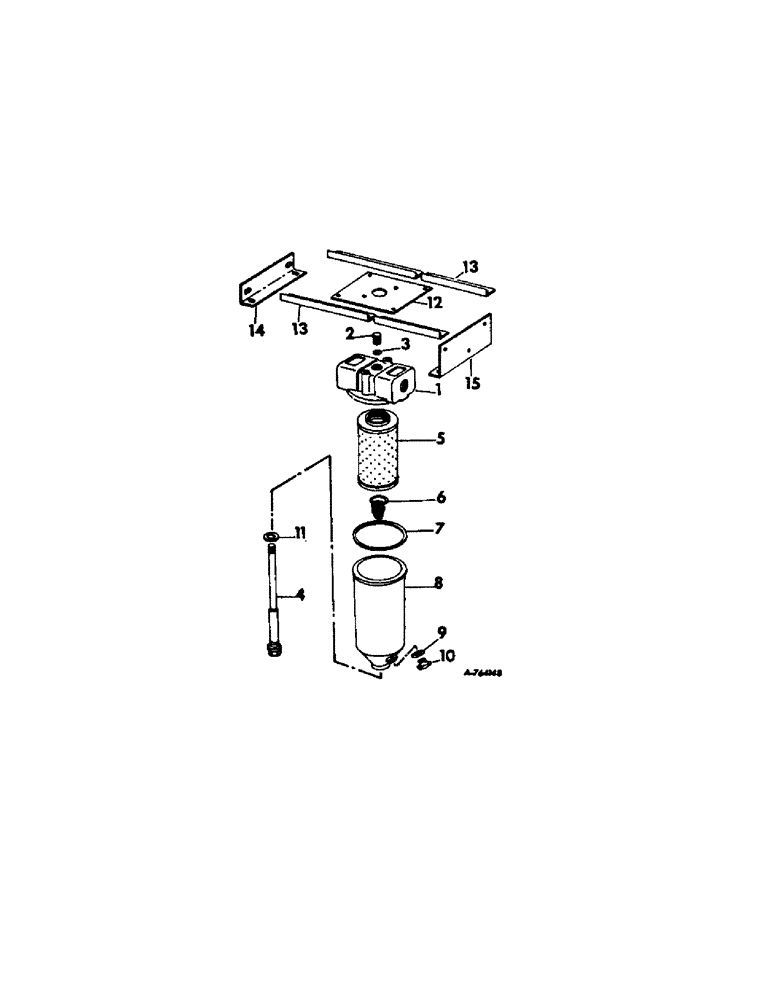 Схема запчастей Case IH 815 - (F-12) - HYDRAULICS SYSTEM, HYDRAULIC OIL FILTER AND SUPPORTS, FOR USE WITH RESERVOIR 172003C91 (07) - HYDRAULIC SYSTEM