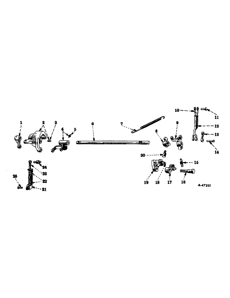 Схема запчастей Case IH 450-SERIES - (074) - DIESEL ENGINE, STARTING MECHANISM AND GOVERNOR CONTROL (01) - ENGINE