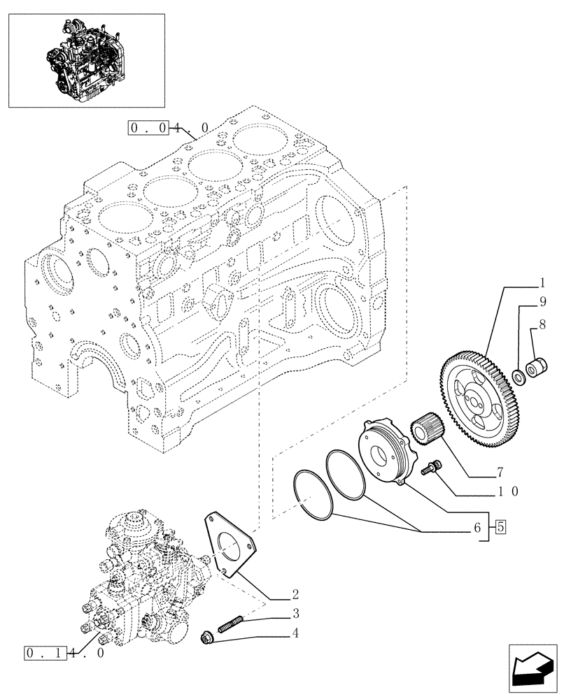 Схема запчастей Case IH JX1080U - (0.14.2) - INJECTION PUMP - CONTROL (01) - ENGINE