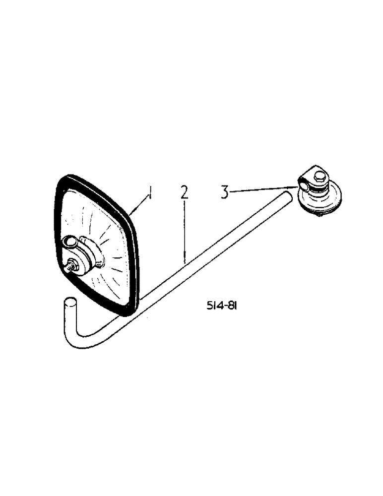 Схема запчастей Case IH 574 - (13-009) - WING MIRROR (05) - SUPERSTRUCTURE