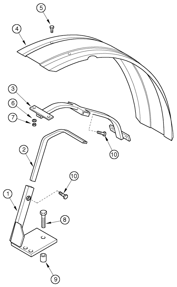 Схема запчастей Case IH MX100C - (09-09) - FRONT SPLASH SHIELDS (09) - CHASSIS