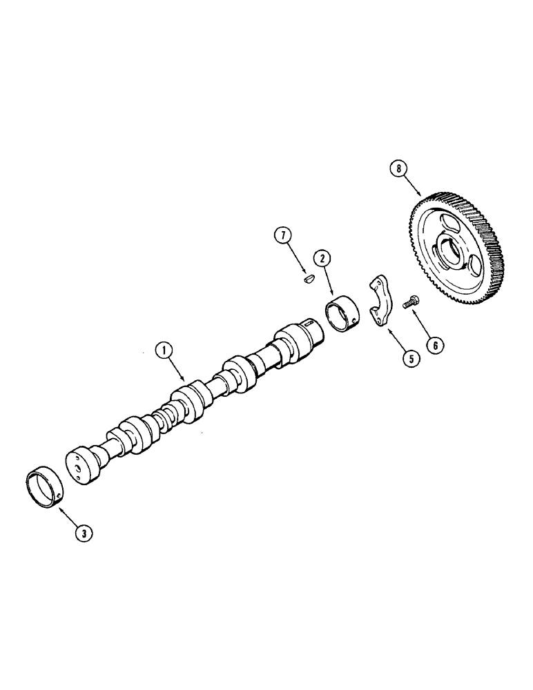 Схема запчастей Case IH 6500 - (2-48) - CAMSHAFT, 4-390 ENGINE (02) - ENGINE