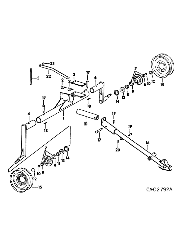 Схема запчастей Case IH 400 - (A-084) - TRANSPORT ATTACHMENT, FOR 6 ROW WIDE AND 8 ROW 