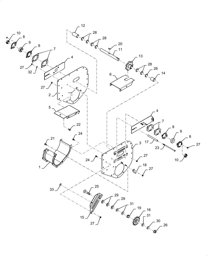 Схема запчастей Case IH 6088 - (74.140.AK[04]) - TAILINGS ELEVATOR HEAD (74) - CLEANING