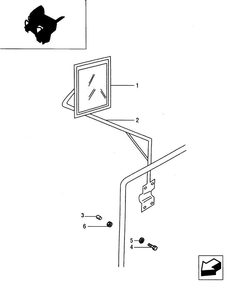 Схема запчастей Case IH JX90 - (1.87.2) - REARVIEW MIRROR (08) - SHEET METAL