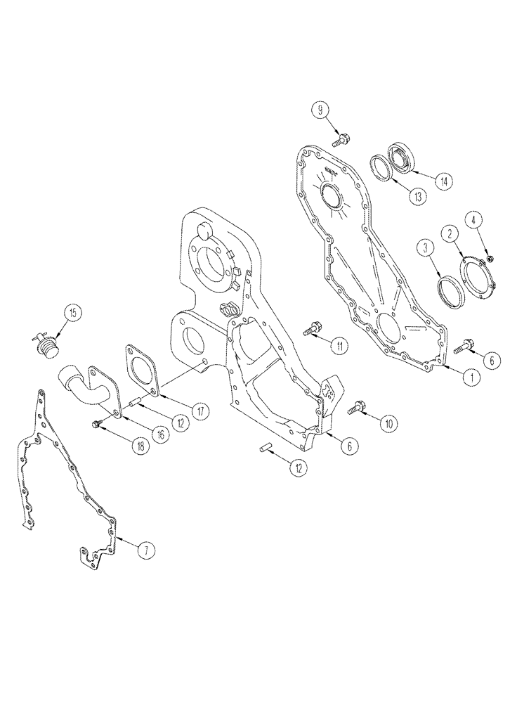 Схема запчастей Case IH STX325 - (02-12) - FRONT GEAR COVER 6TAA-8304 / 6TAA-9004 EMISSIONS CERTIFIED ENGINE (02) - ENGINE