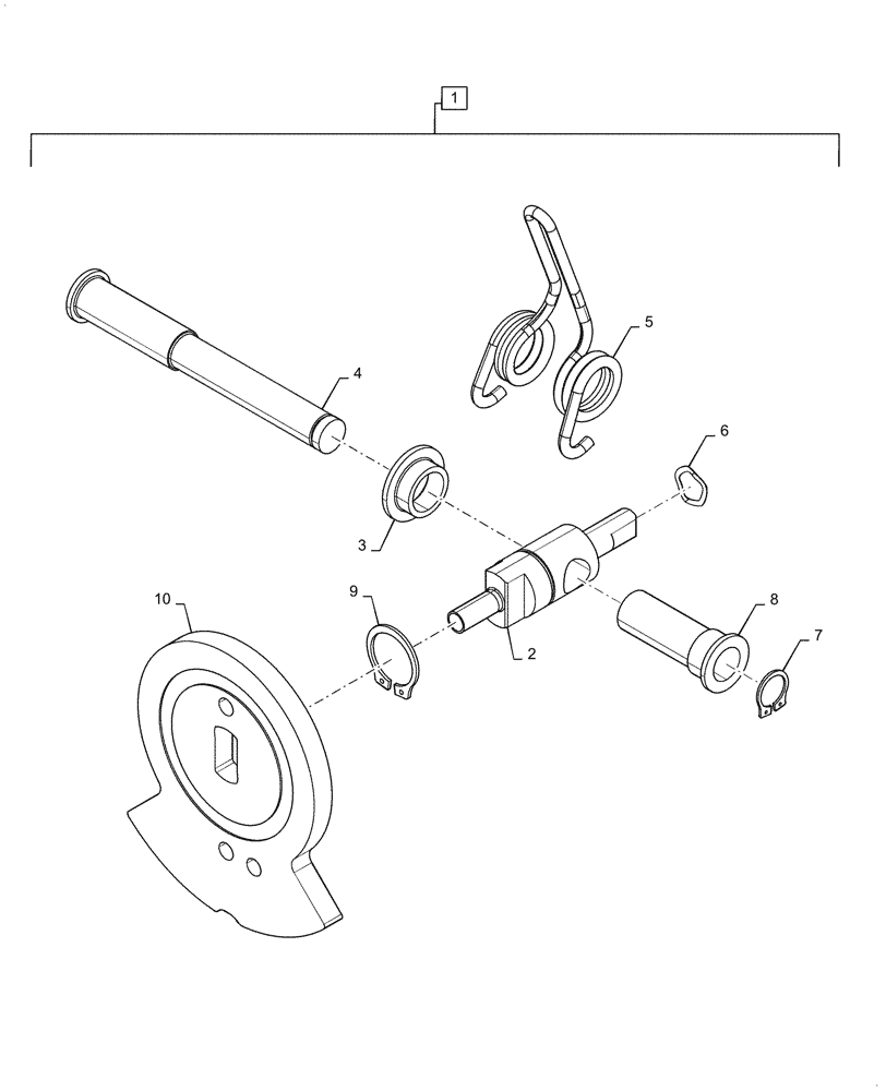 Схема запчастей Case IH WD1504 - (88.100.10[04]) - MFH KIT, SHAFTS AND SPRING (88) - ACCESSORIES