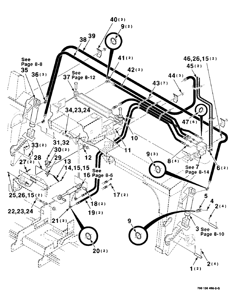 Схема запчастей Case IH 8315 - (8-04) - HYDRAULIC ASSEMBLY, REAR (08) - HYDRAULICS