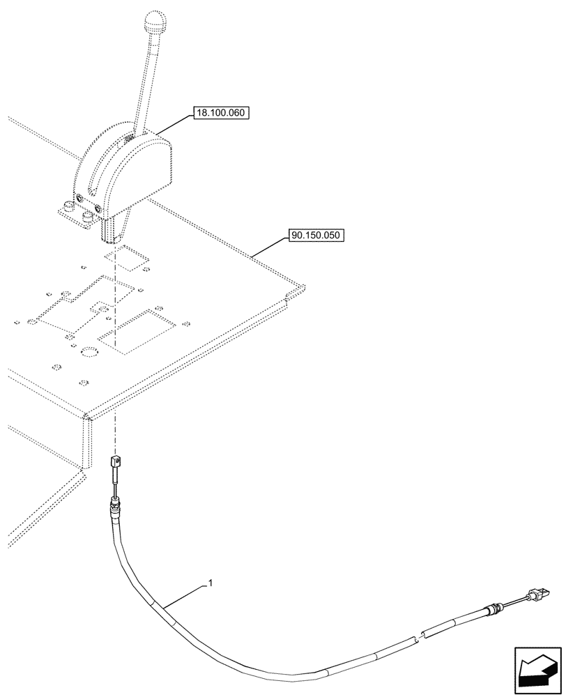 Схема запчастей Case IH JX95HC PLUS - (18.100.070) - STD + VAR - 335113, 390110 - CLUTCH, PTO, CONTROL LEVER, CABLE (18) - CLUTCH