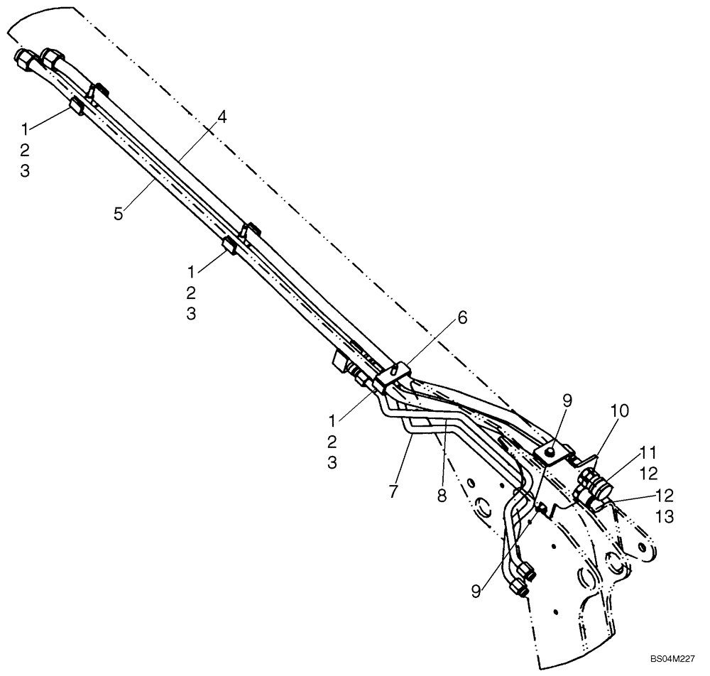 Схема запчастей Case IH 440CT - (08-18) - HIGH FLOW - AUXILIARY SYSTEM (08) - HYDRAULICS