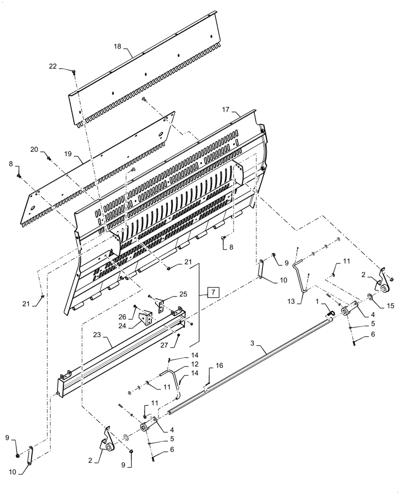 Схема запчастей Case IH 5088 - (73.230.AP) - STRAW CHOPPER BOTTOM (73) - RESIDUE HANDLING