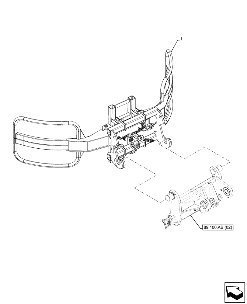 Схема запчастей Case IH FARMLIFT 742 - (84.100.AB[13]) - BALE SLICE, GRIPPER (84) - BOOMS, DIPPERS & BUCKETS