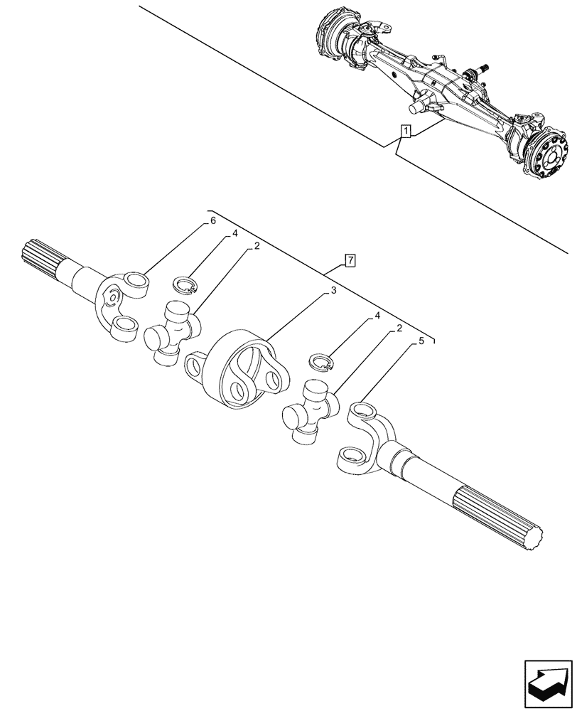 Схема запчастей Case IH JX95HC PLUS - (25.108.050) - STD + VAR - 391244 - 4WD FRONT AXLE, PLANETARY CARRIER SHAFT, LH (25) - FRONT AXLE SYSTEM