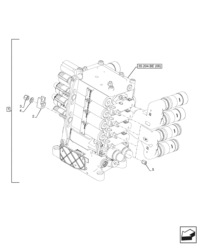 Схема запчастей Case IH MAXXUM 145 - (88.100.35[09]) - DIA KIT, 4 REMOTE CONTROL VALVES, W/ MECHANICAL ENGAGEMENT, ATTACHMENT (88) - ACCESSORIES