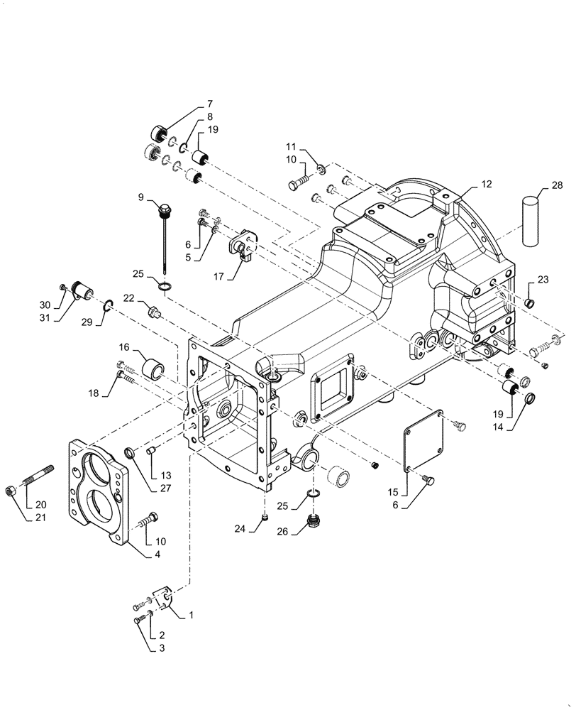 Схема запчастей Case IH FARMALL 55A - (21.112.01[03]) - MASTER CLUTCH HOUSING AND RELATED PARTS (21) - TRANSMISSION