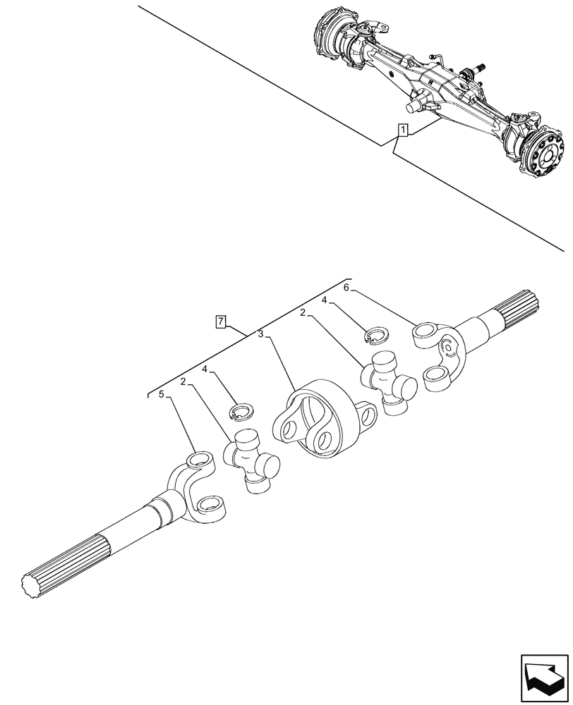 Схема запчастей Case IH JX95HC PLUS - (25.108.040) - STD + VAR - 391244 - 4WD FRONT AXLE, PLANETARY CARRIER SHAFT, RH (25) - FRONT AXLE SYSTEM