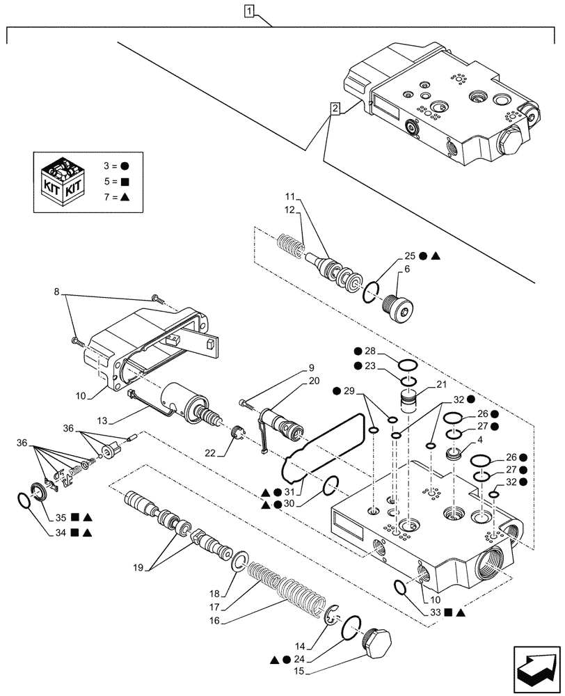 Схема запчастей Case IH MAXXUM 115 - (88.100.35[12]) - DIA KIT, 4 REMOTE CONTROL VALVES, W/ MECHANICAL ENGAGEMENT, CONTROL VALVE SECTION, COMPONENTS (88) - ACCESSORIES