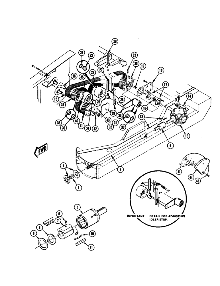 Схема запчастей Case IH 475 - (13C) - PRIMARY DRIVE, NUMBER 8373901 AND AFTER 