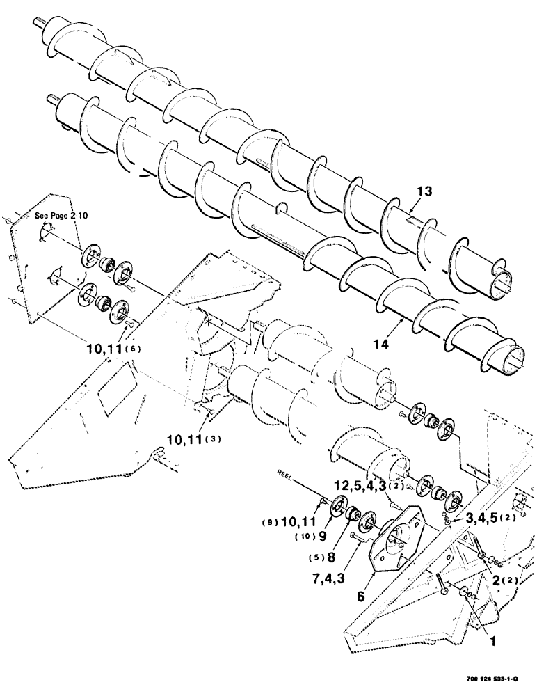 Схема запчастей Case IH 8830 - (4-02) - AUGER ASSEMBLY, 12 AND 14 FOOT (09) - CHASSIS