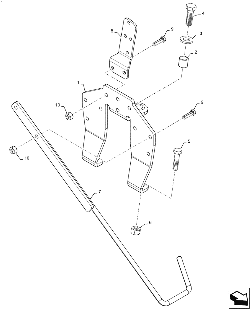 Схема запчастей Case IH PATRIOT 4440 - (27.100.AO[02.2]) - REAR AXLE, RH, HOSE MOUNTING PARTS, ASN YGT044000 (27) - REAR AXLE SYSTEM