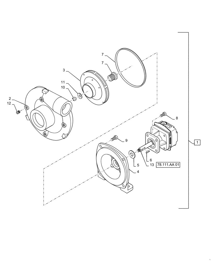 Схема запчастей Case IH PATRIOT 4440 - (78.111.AA[03]) - STANDARD FLOW PRODUCT PUMP, BSN YGT042519 (78) - SPRAYING