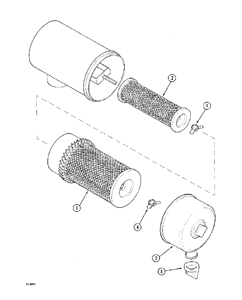 Схема запчастей Case IH 5150 - (2-012[A]) - AIR CLEANER, 5150 (02) - ENGINE