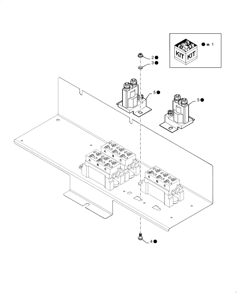 Схема запчастей Case IH MX180 - (04-19A) - KIT, RELAY, SERVICE ONLY (04) - ELECTRICAL SYSTEMS