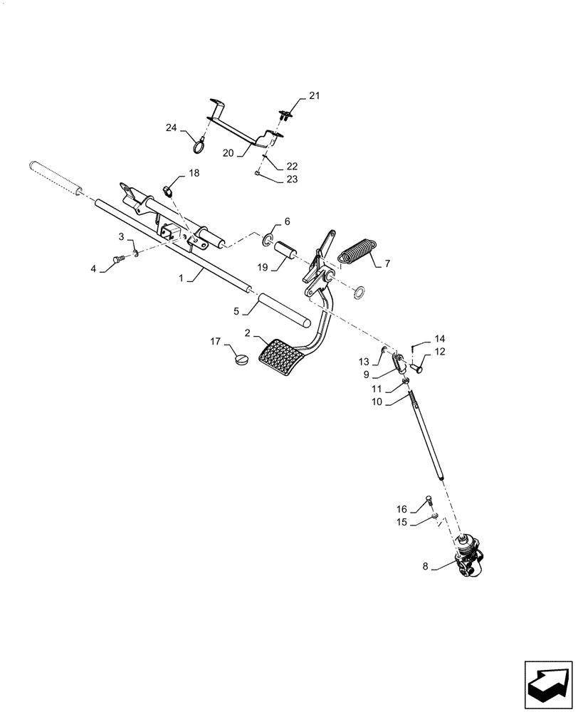 Схема запчастей Case IH PATRIOT 4440 - (33.350.AL[02]) - BRAKE PEDAL AND CONTROL VALVE, BUILT OCT 1, 2015 AND AFTER (33) - BRAKES & CONTROLS