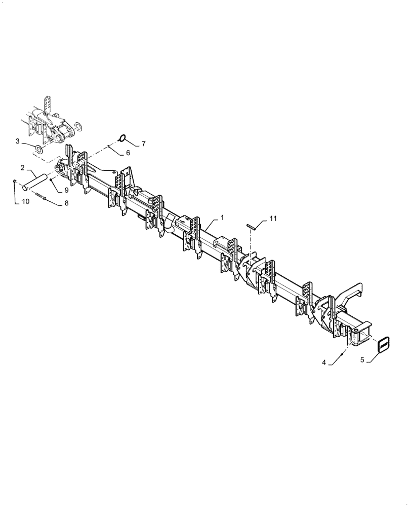 Схема запчастей Case IH 2150 - (39.902.AB[09]) - OUTER WING RIGHT, 24 ROW (39) - FRAMES AND BALLASTING