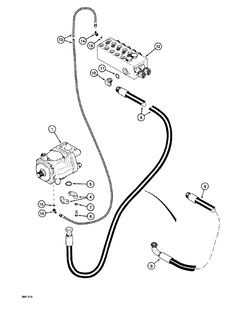 Схема запчастей Case IH 1800 - (8-52) - DRIVE PUMP TO MOTOR CONTROL VALVE SYSTEM (07) - HYDRAULICS