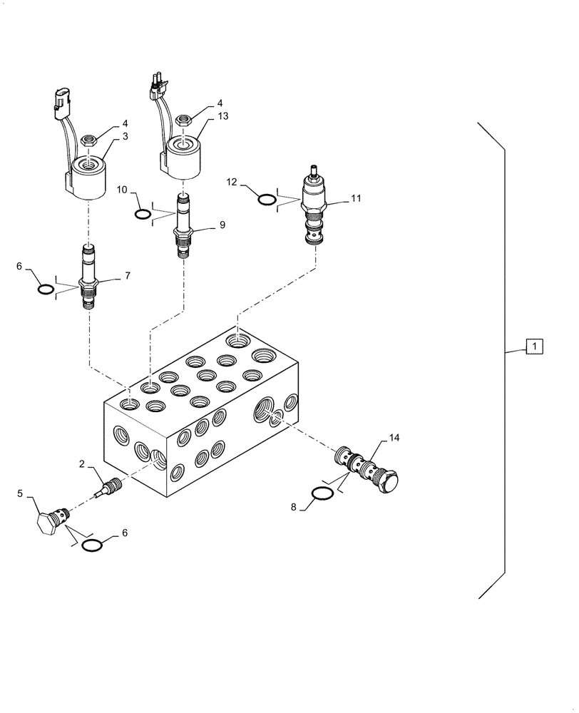 Схема запчастей Case IH 2150 - (35.100.BI[08]) - HYDRAULIC VALVE LIFT AND FOLD ASSEMBLY (35) - HYDRAULIC SYSTEMS