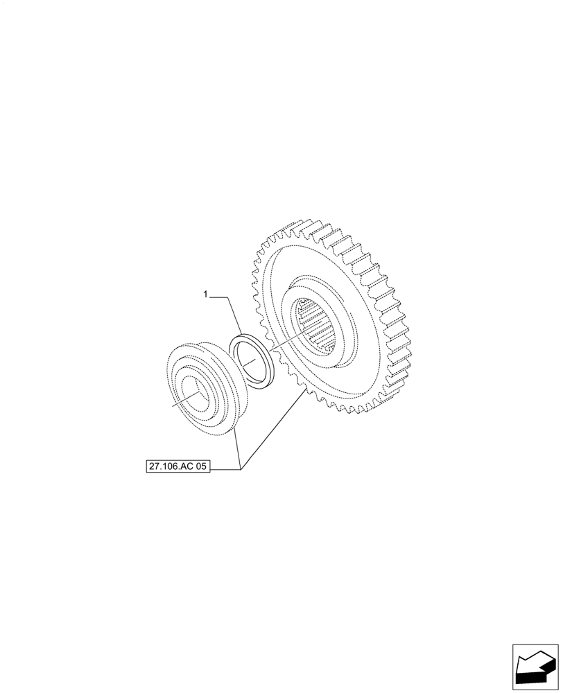 Схема запчастей Case IH MAGNUM 235 - (27.106.AC[07]) - CENTRAL REDUCTION GEAR (27) - REAR AXLE SYSTEM