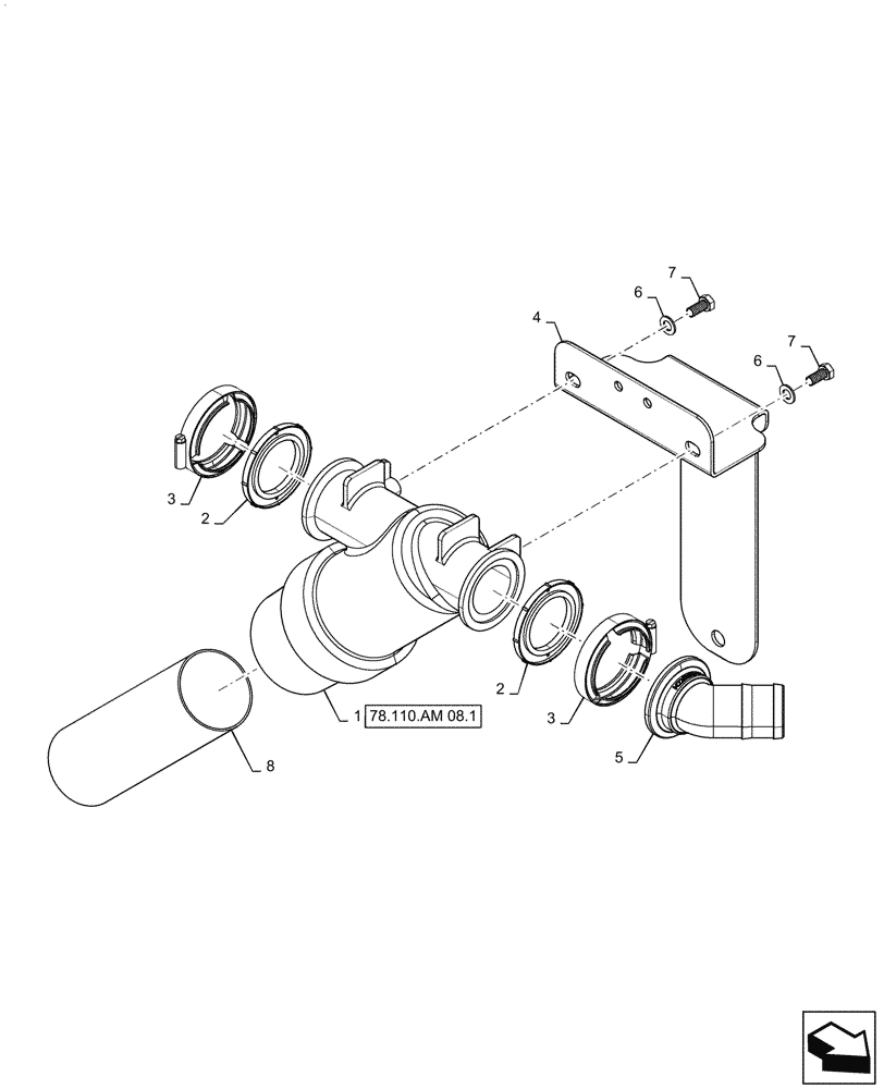 Схема запчастей Case IH PATRIOT 4440 - (78.110.AC[06.1]) - MAIN STRAINER FILTER, ASN YGT042518 (78) - SPRAYING