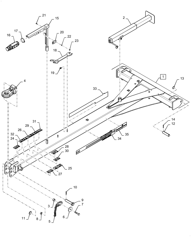 Схема запчастей Case IH TM255 - (37.162.054) - HITCH FLOATING 51,55,60 (37) - HITCHES, DRAWBARS & IMPLEMENT COUPLINGS