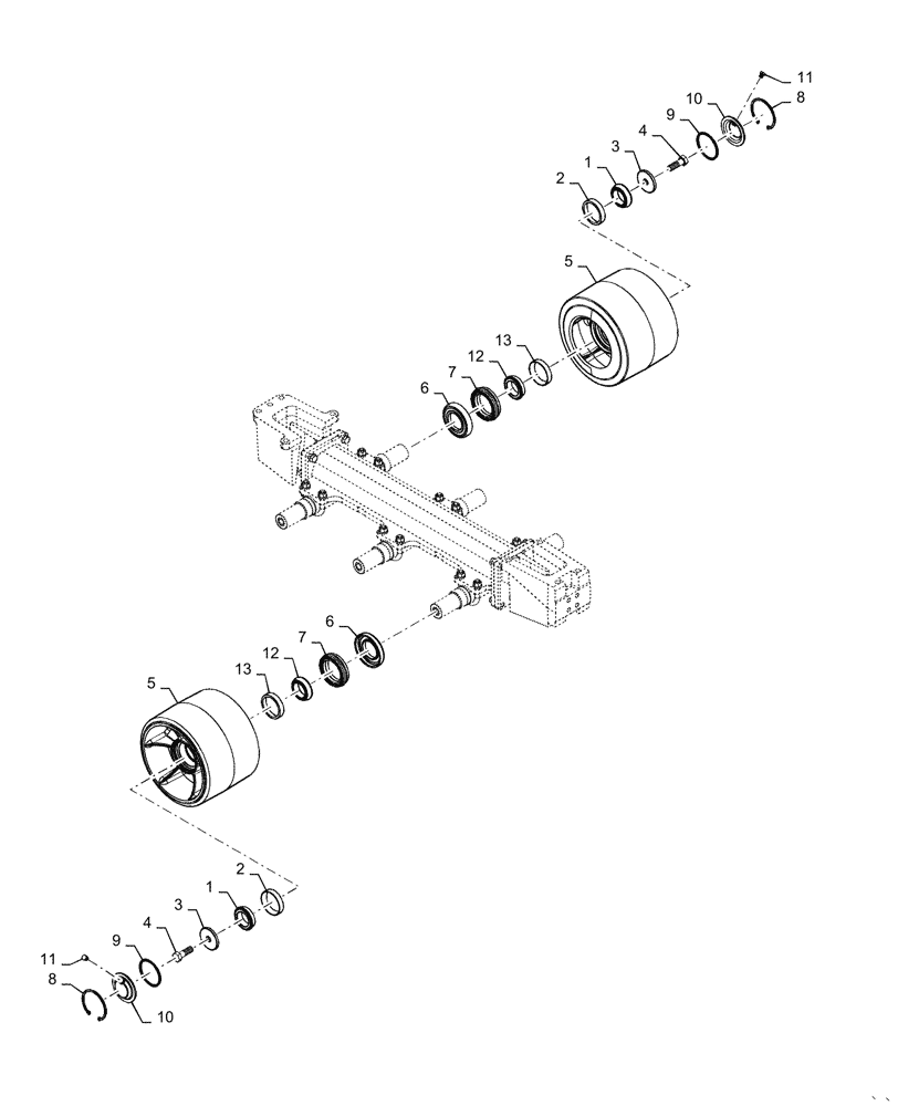 Схема запчастей Case IH QUADTRAC 450 - (48.138.03[01]) - ROLLER, ASSY - ARCTIC VERSION (48) - TRACKS & TRACK SUSPENSION