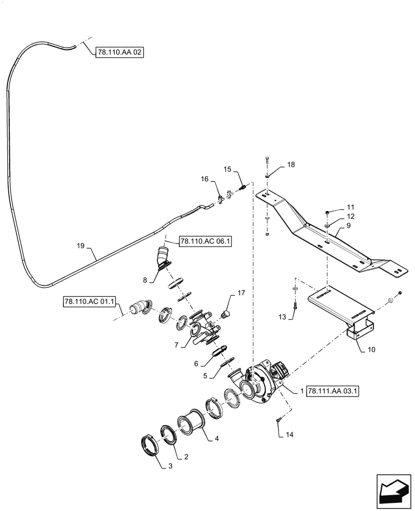 Схема запчастей Case IH PATRIOT 4440 - (78.111.AA[02.1]) - PRODUCT PUMP PLUMBING ASN YGT042518 (78) - SPRAYING