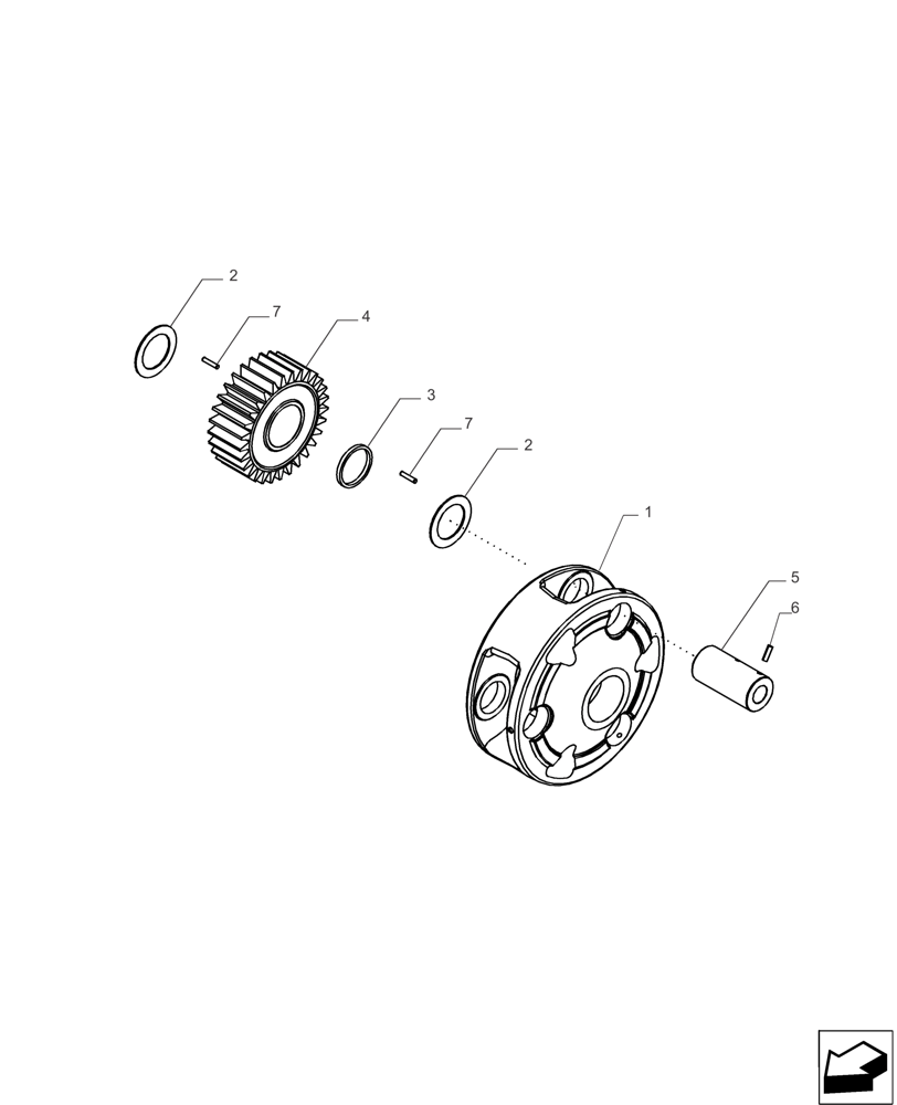 Схема запчастей Case IH MAGNUM 235 - (27.120.AF[02]) - REAR AXLE, PLANETARY (27) - REAR AXLE SYSTEM