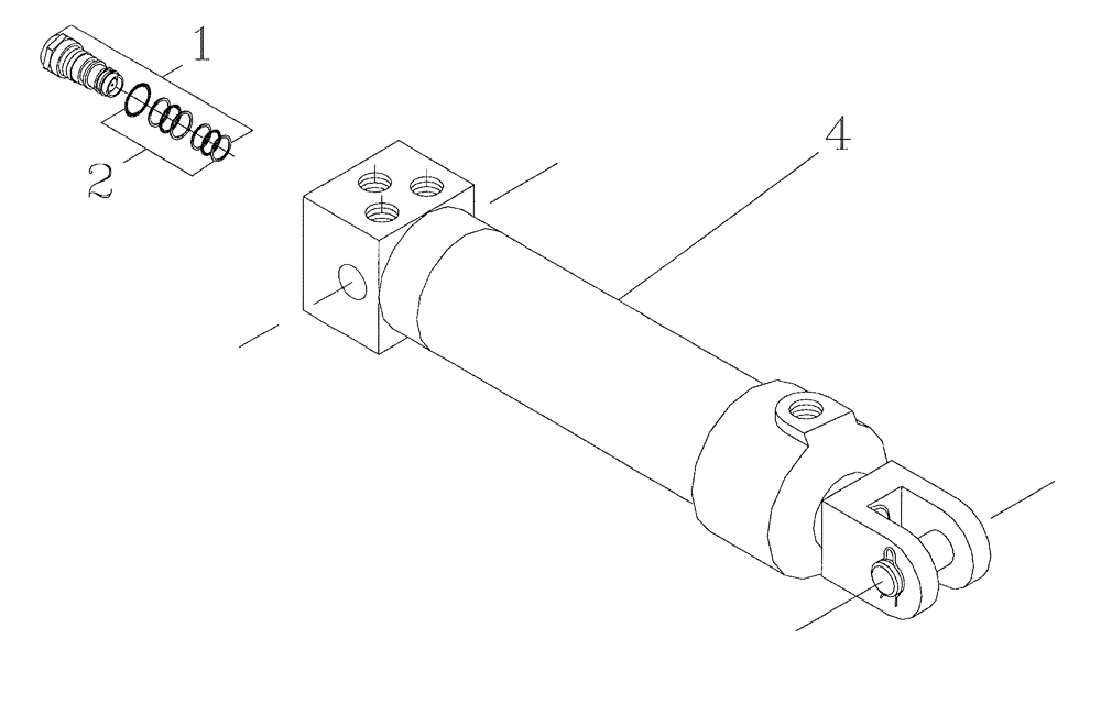 Схема запчастей Case IH 7700 - (B02[15]) - HYDRAULIC CYLINDER,  CABIN TILT Hydraulic Components & Circuits